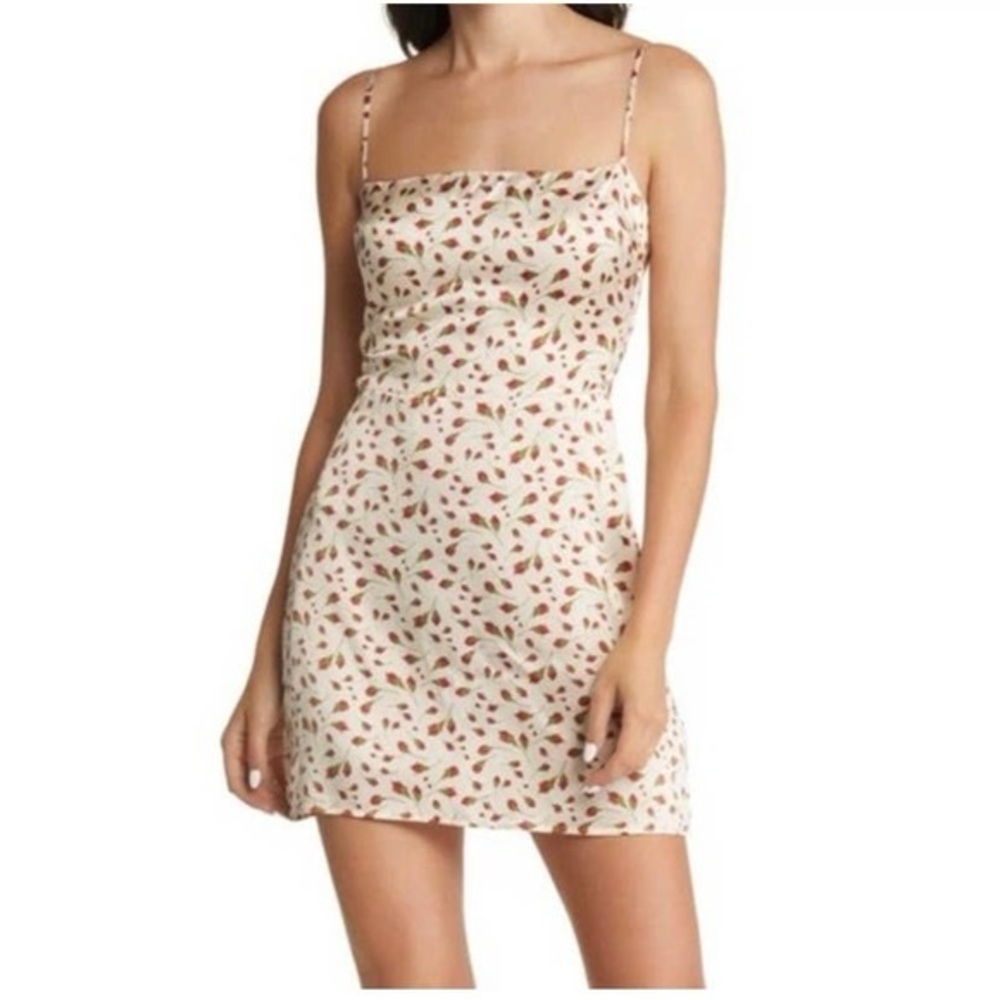 NWT Reformation Kosta Marion Floral Silk Mini Dress - Sz 4